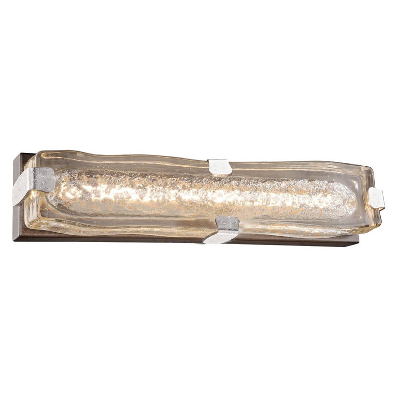 Бра с плафоном из выдувного муранского стекла Lumpio Silver Серебристый Коричневый в Брянске | Loft Concept 