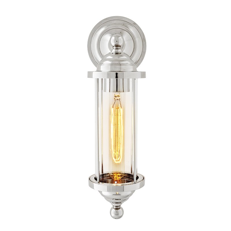 Бра Eichholtz Wall Lamp Clayton Nickel Никель Прозрачное Стекло Бра Eichholtz Wall Lamp Clayton Nickel Никель Прозрачное Стекло в Брянске | Loft Concept