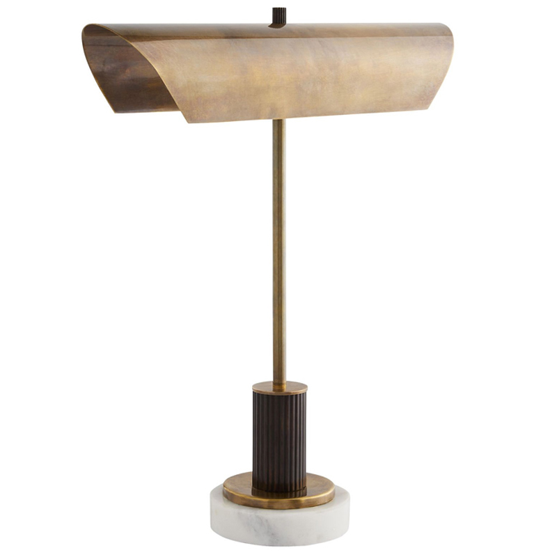 Дизайнерская настольная лампа LANSING LAMP Черный Золотой Белый Дизайнерская настольная лампа LANSING LAMP Черный Золотой Белый в Брянске | Loft Concept