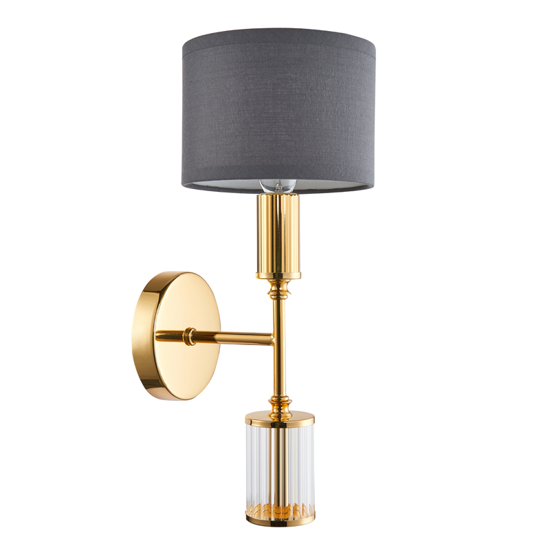Бра Laurent Sconce grey Глянцевое золото Серый Прозрачный Бра Laurent Sconce grey Глянцевое золото Серый Прозрачный в Брянске | Loft Concept