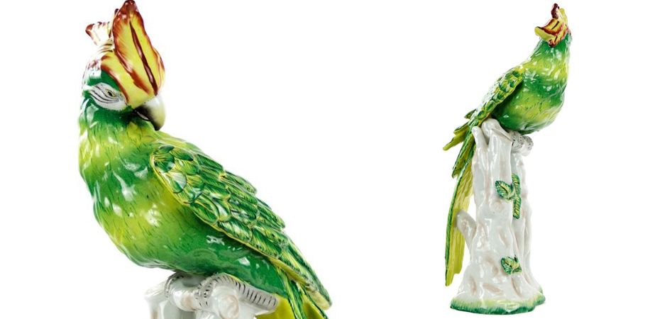 Статуэтка Porcelain Green Parrot Статуэтка Porcelain Green Parrot - Loft-Concept в Брянске