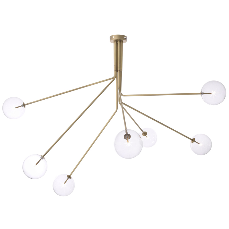 Люстра Eichholtz Chandelier Topaz Brass Латунь Прозрачный Люстра Eichholtz Chandelier Topaz Brass Латунь Прозрачный в Брянске | Loft Concept