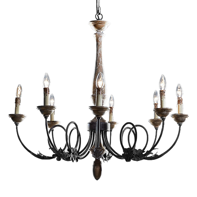 Люстра Gaudin Chandeliers Винтажный черный Бежево-серый Люстра Gaudin Chandeliers Винтажный черный Бежево-серый в Брянске | Loft Concept