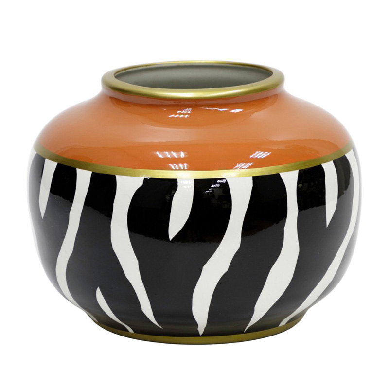 Ваза Beata Vase Белый Черный Золотой Оранжевый Ваза Beata Vase Белый Черный Золотой Оранжевый в Брянске | Loft Concept