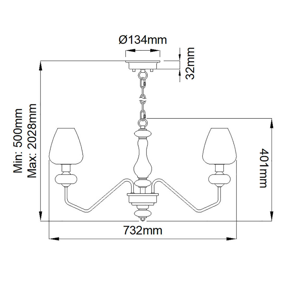  Люстра с 5-ю стеклянными плафонами в форме бокалов и угловыми кронштейнами Elstead Lighting в Брянске