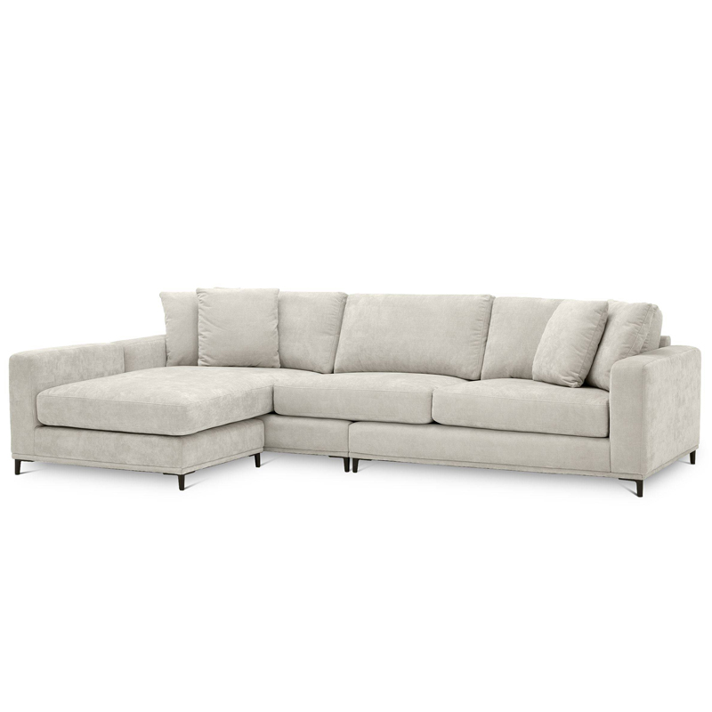 Диван Eichholtz Sofa Feraud Lounge sand Песочный Черный Диван Eichholtz Sofa Feraud Lounge sand Песочный Черный в Брянске | Loft Concept