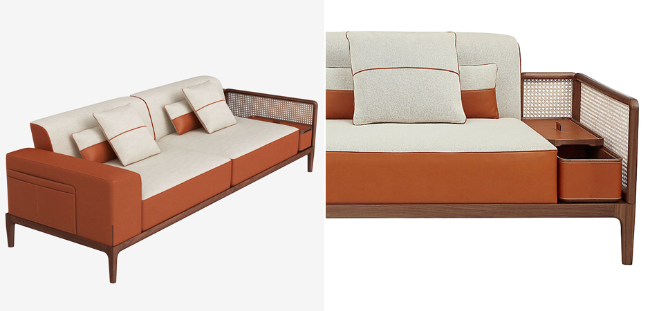 Диван Rattan Armrest Sofa Terracotta Диван Rattan Armrest Sofa Terracotta - Loft-Concept в Брянске