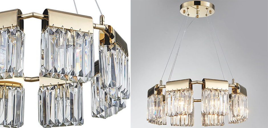 Люстра Crystal Pendants gold 8 Люстра Crystal Pendants gold 8 - Loft-Concept в Брянске