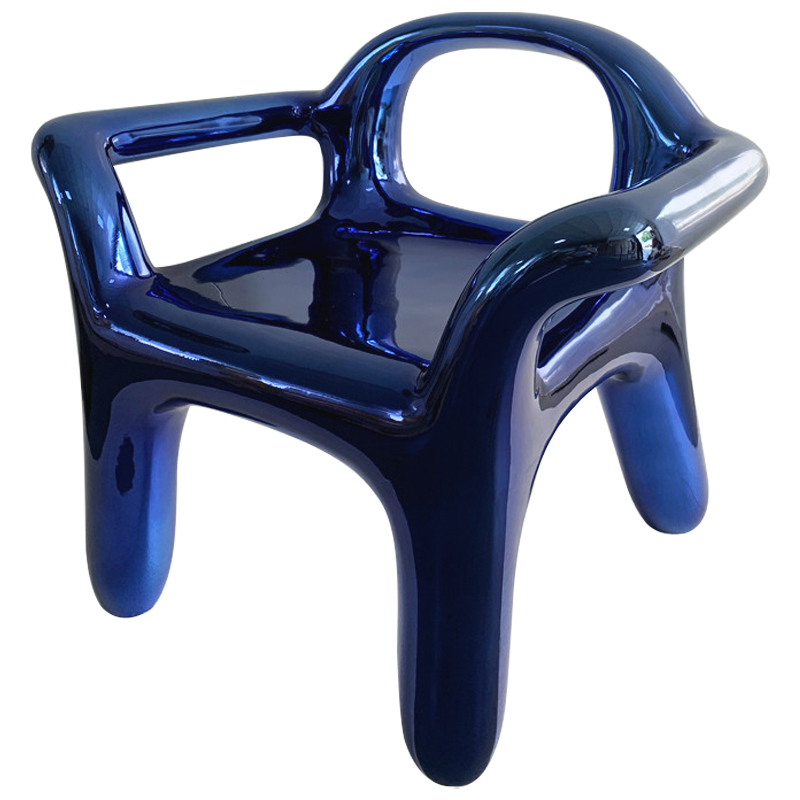 Кресло Deep Blue Metallica Shine Armchair Синий Кресло Deep Blue Metallica Shine Armchair Синий в Брянске | Loft Concept