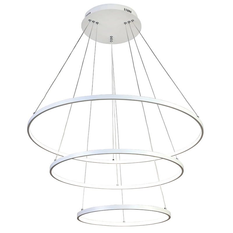 Люстра Ring Horizontal Trio white 80+60+40 Белый Люстра Ring Horizontal Trio white 80+60+40 Белый в Брянске | Loft Concept