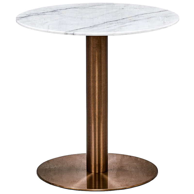 Обеденный стол Modesto Dinner Table Copper Белый Медь Обеденный стол Modesto Dinner Table Copper Белый Медь в Брянске | Loft Concept