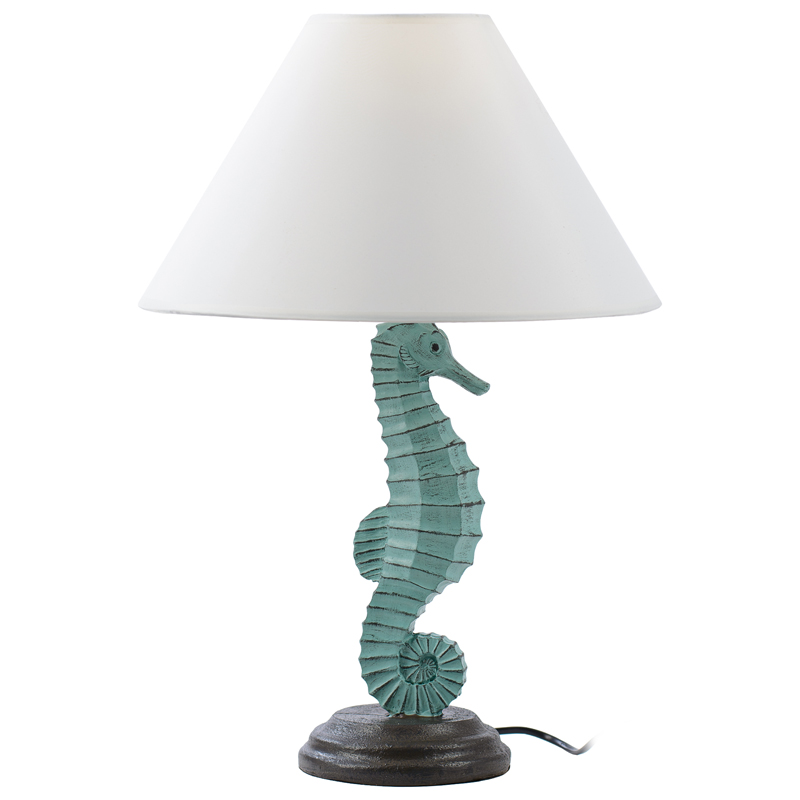 Настольная лампа Sea Horse Table Lamp Голубой пастельный Белый Настольная лампа Sea Horse Table Lamp Голубой пастельный Белый в Брянске | Loft Concept