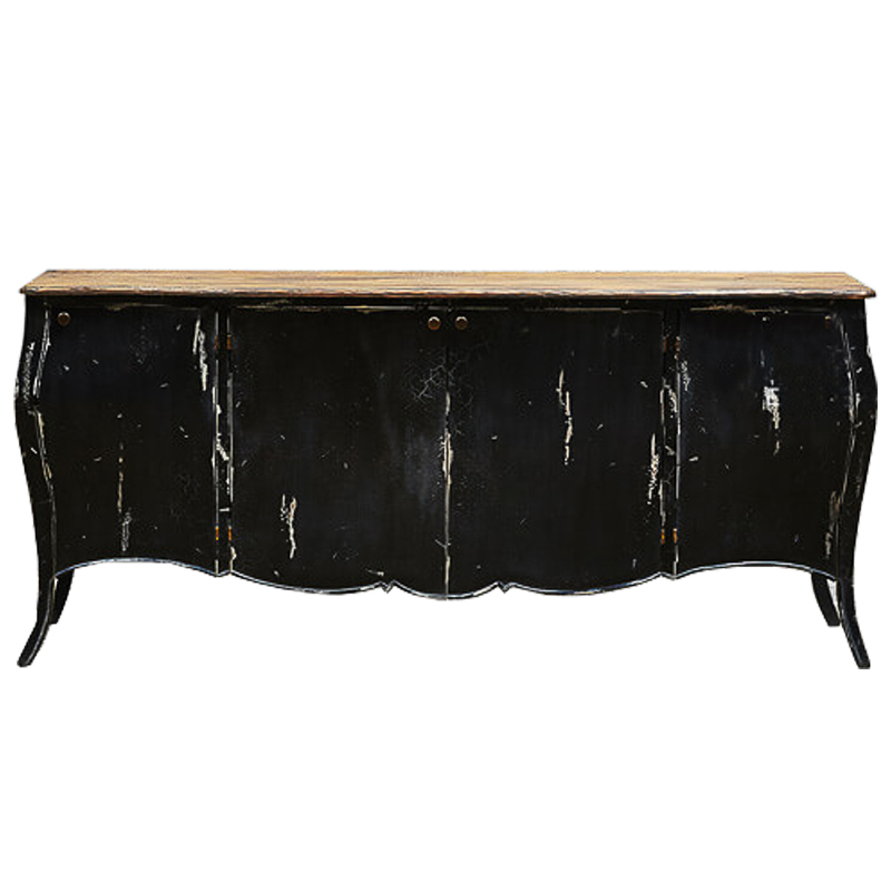 Комод длинный в стиле прованс Black Vintage Commode Черный Коричневый Винтажный черный Комод длинный в стиле прованс Black Vintage Commode Черный Коричневый Винтажный черный в Брянске | Loft Concept