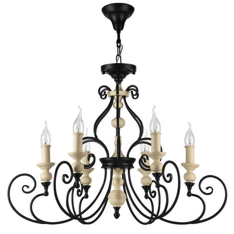 Люстра Mocenigo Chandelier Черный Бежевый Люстра Mocenigo Chandelier Черный Бежевый в Брянске | Loft Concept