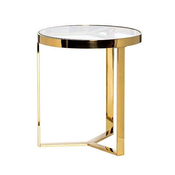 Приставной стол Neoclassic Tee Gold Золотой Прозрачное Стекло Приставной стол Neoclassic Tee Gold Золотой Прозрачное Стекло в Брянске | Loft Concept