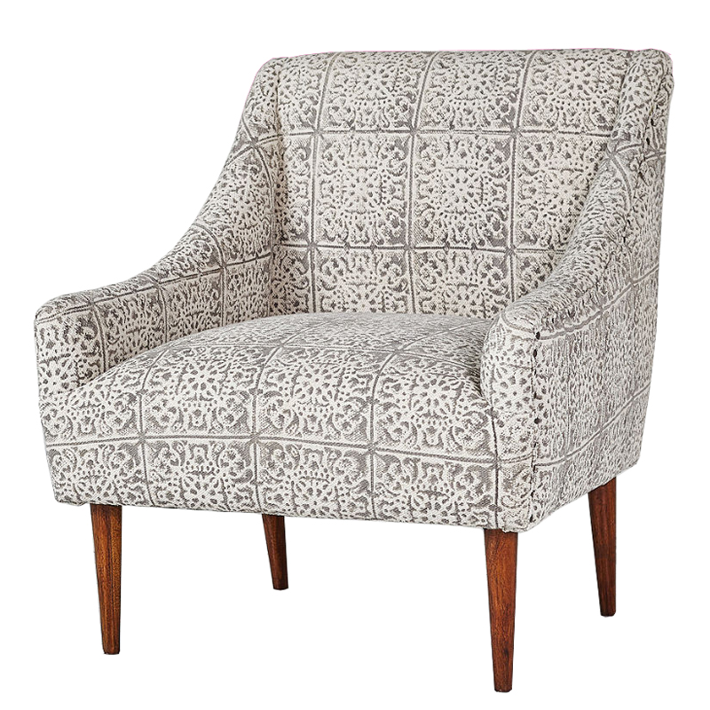 Gray Ornament Armchair Кресло серый орнамент ivory ( слоновая кость ) Серый Gray Ornament Armchair Кресло серый орнамент ivory ( слоновая кость ) Серый в Брянске | Loft Concept