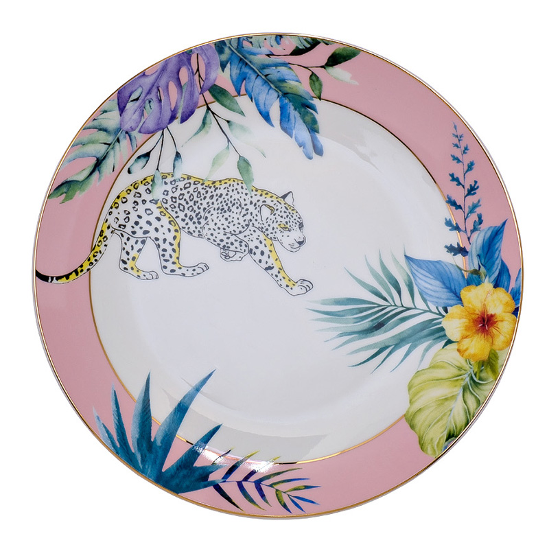 Тарелка NATURE Guepard pink Мульти Тарелка NATURE Guepard pink Мульти в Брянске | Loft Concept