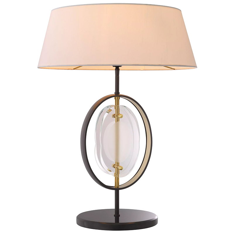 Настольная лампа Eichholtz Table Lamp Vincente Черный Золотой Кремовый Прозрачное Стекло Настольная лампа Eichholtz Table Lamp Vincente Черный Золотой Кремовый Прозрачное Стекло в Брянске | Loft Concept
