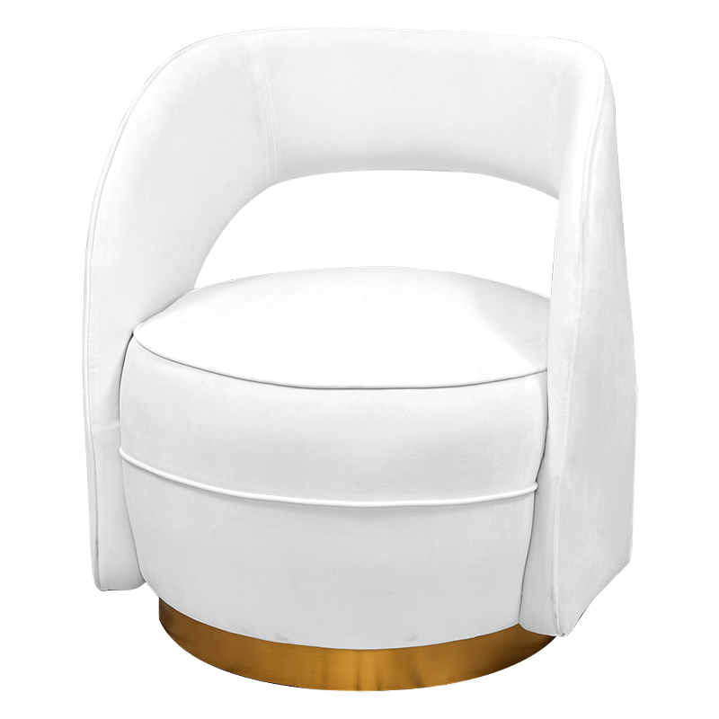 Кресло Arlo Armchair Белый Золотой Кресло Arlo Armchair Белый Золотой в Брянске | Loft Concept