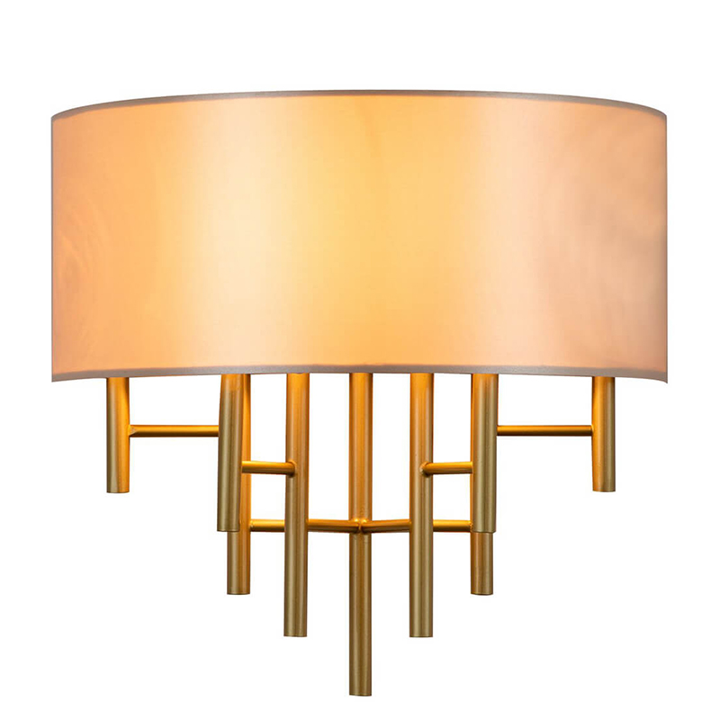 Бра Oswell Lampshade Wall Lamp Латунь Бежевый Бра Oswell Lampshade Wall Lamp Латунь Бежевый в Брянске | Loft Concept