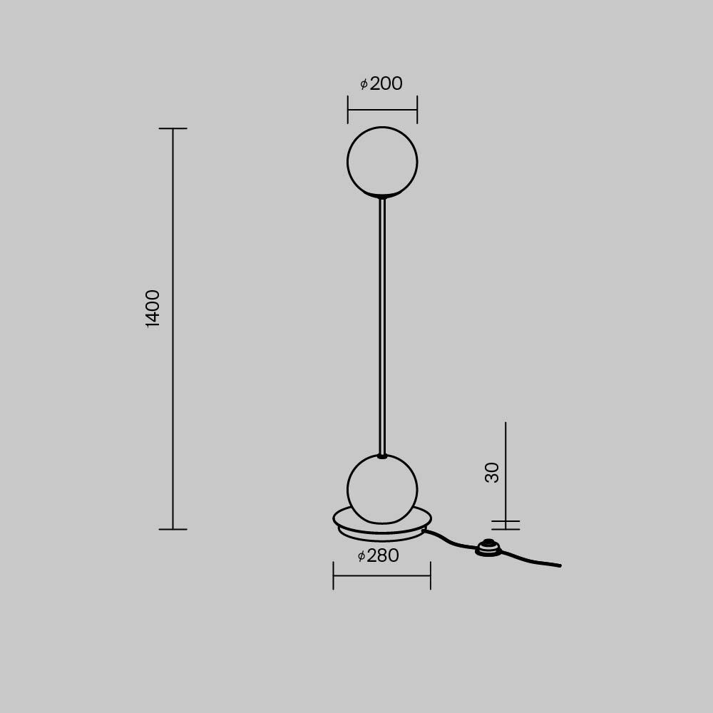 Напольный торшер светодионый Twins 3000К 20Вт в Брянске