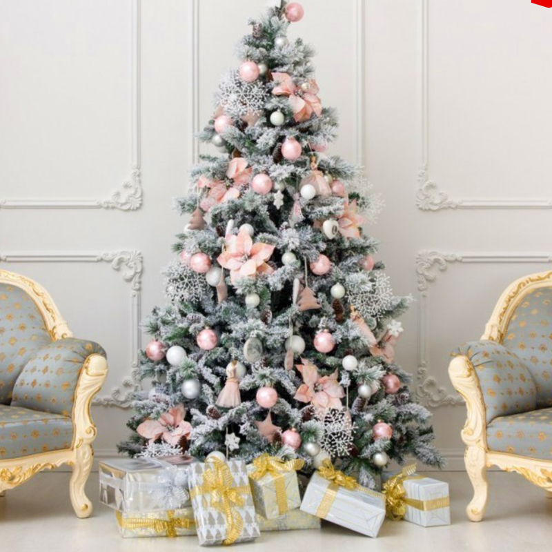 Ель Дизайнерская Розовый декор Christmas Tree Black Pink Fowers Розовый Белый Зеленый Ель Дизайнерская Розовый декор Christmas Tree Black Pink Fowers Розовый Белый Зеленый в Брянске | Loft Concept