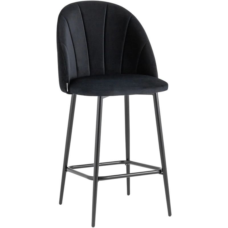 Барный Стул Balsari S Chair Черный Велюр Черный Барный Стул Balsari S Chair Черный Велюр Черный в Брянске | Loft Concept