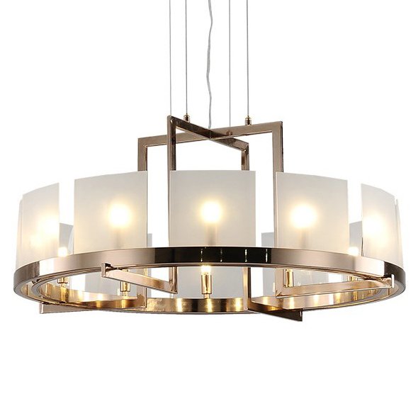 Люстра Powell and bonnell Halo Chandelier Белый Розовое золото Люстра Powell and bonnell Halo Chandelier Белый Розовое золото в Брянске | Loft Concept