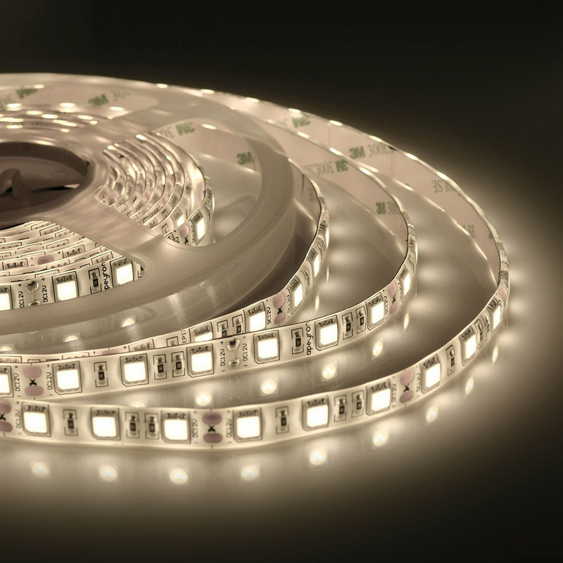 Светодиодная влагозащищенная лента 60LED/m 5050SMD теплый белый 5M Белый Светодиодная влагозащищенная лента 60LED/m 5050SMD теплый белый 5M Белый в Брянске | Loft Concept