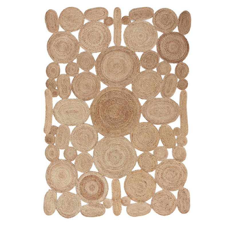 Ковер Carpet Jute Circles 100% джут Бежевый Ковер Carpet Jute Circles 100% джут Бежевый в Брянске | Loft Concept