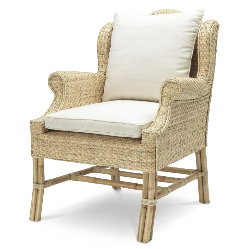 Кресло Eichholtz Chair Porto Ercole Бежевый Кремовый Кресло Eichholtz Chair Porto Ercole Бежевый Кремовый в Брянске | Loft Concept
