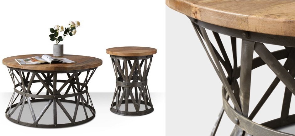 Журнальный стол Industrial Rust Barrel 80 Table Журнальный стол Industrial Rust Barrel 80 Table - Loft-Concept в Брянске