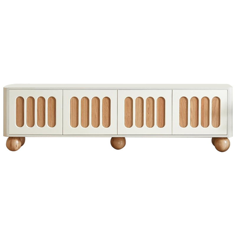 ТВ-тумба Neha Wooden Forms TV Stand Молочный Древесина ТВ-тумба Neha Wooden Forms TV Stand Молочный Древесина в Брянске | Loft Concept