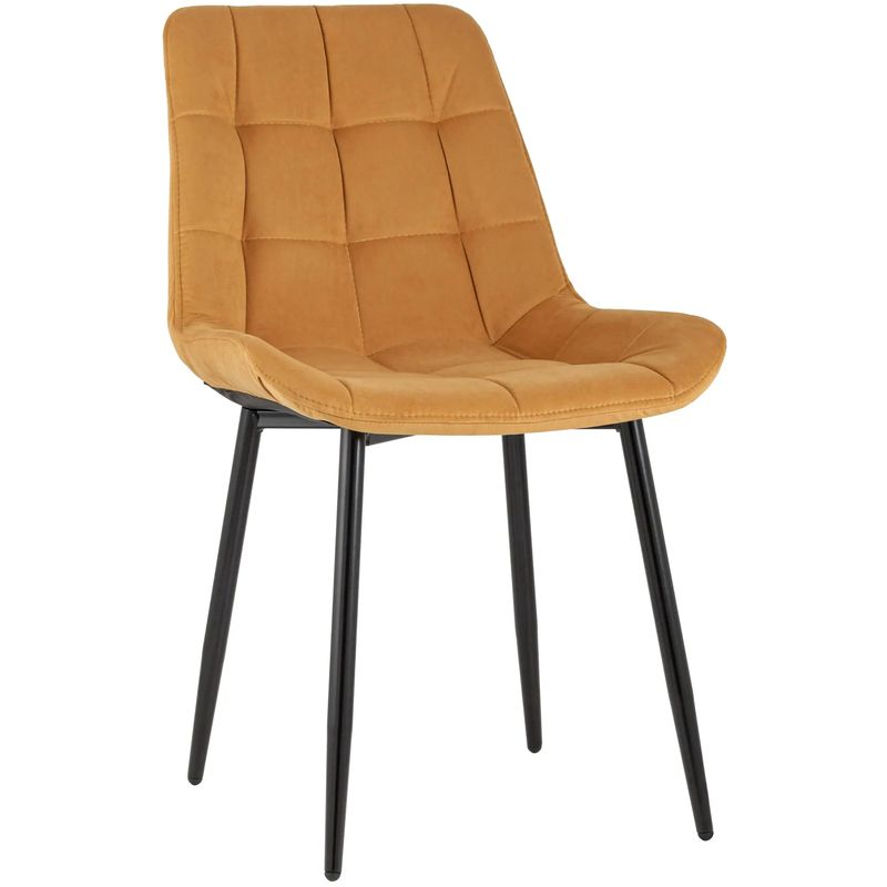 Стул NANCY Chair Оранжевый Велюр Черные Ножки Оранжевый Черный Стул NANCY Chair Оранжевый Велюр Черные Ножки Оранжевый Черный в Брянске | Loft Concept