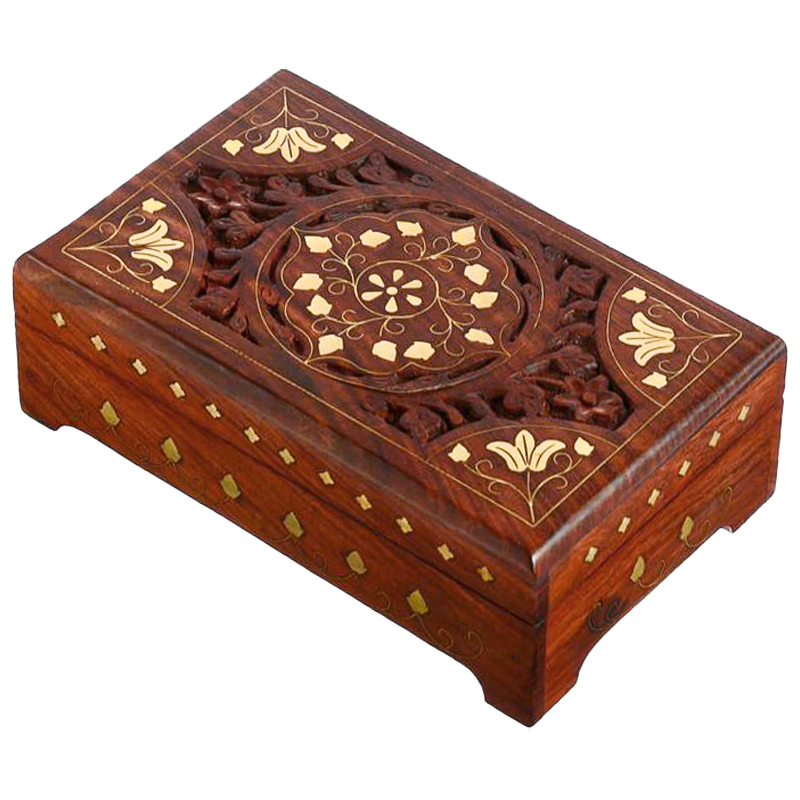 Шкатулка Pallvi Indian Inlay Box Коричневый Шкатулка Pallvi Indian Inlay Box Коричневый в Брянске | Loft Concept