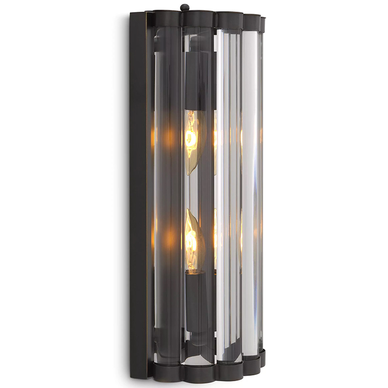 Бра Eichholtz Wall Lamp Amalfi S Bronze Темная бронза Прозрачное Стекло Бра Eichholtz Wall Lamp Amalfi S Bronze Темная бронза Прозрачное Стекло в Брянске | Loft Concept