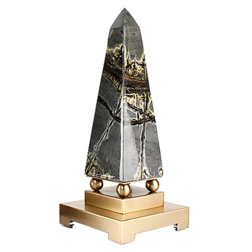 Статуэтка Stone Obelisk Серый Латунь Статуэтка Stone Obelisk Серый Латунь в Брянске | Loft Concept