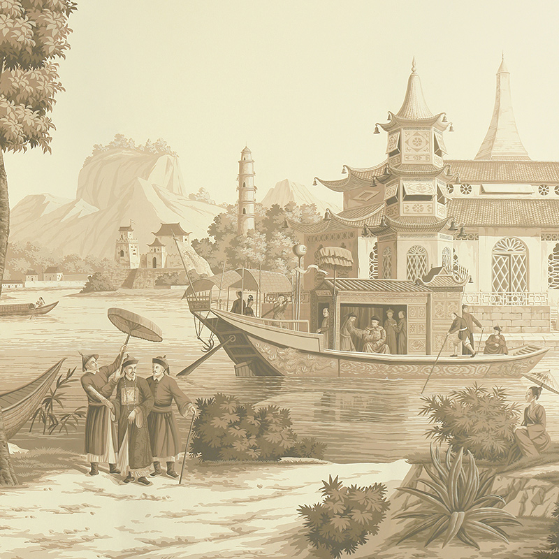 Обои ручная роспись Procession Chinoise Sepia on scenic paper Обои ручная роспись Procession Chinoise Sepia on scenic paper в Брянске | Loft Concept