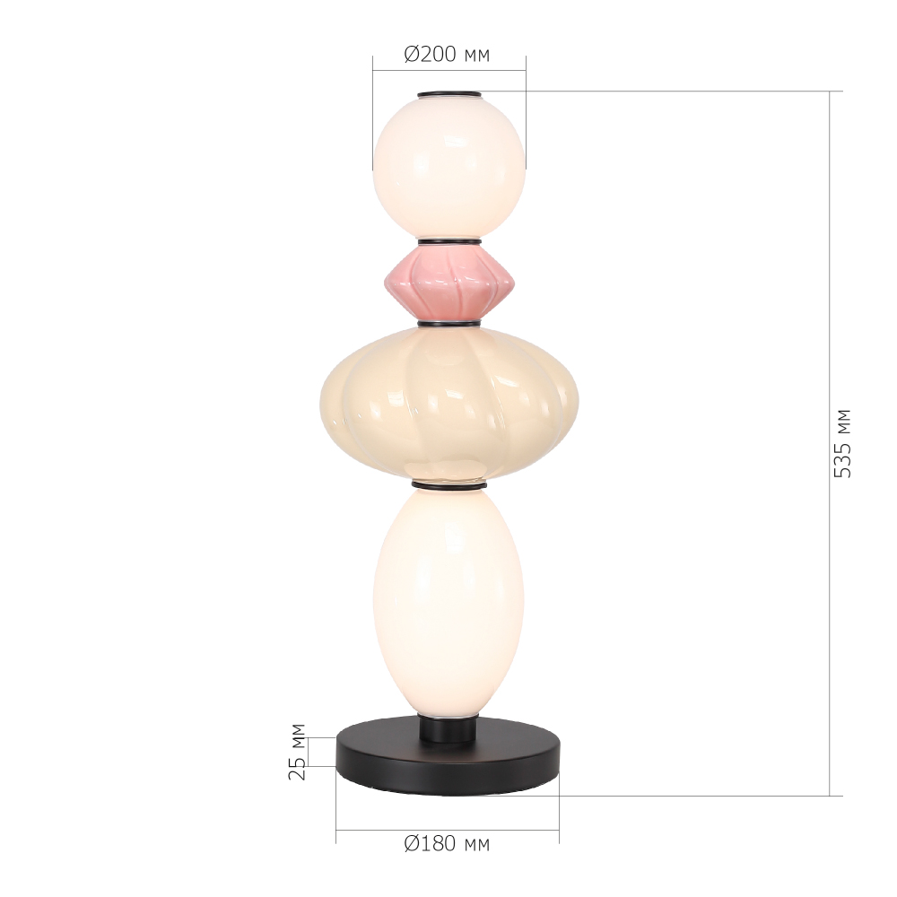 Настольная лампа с фигурными керамическими элементами Fragrant Light в Брянске