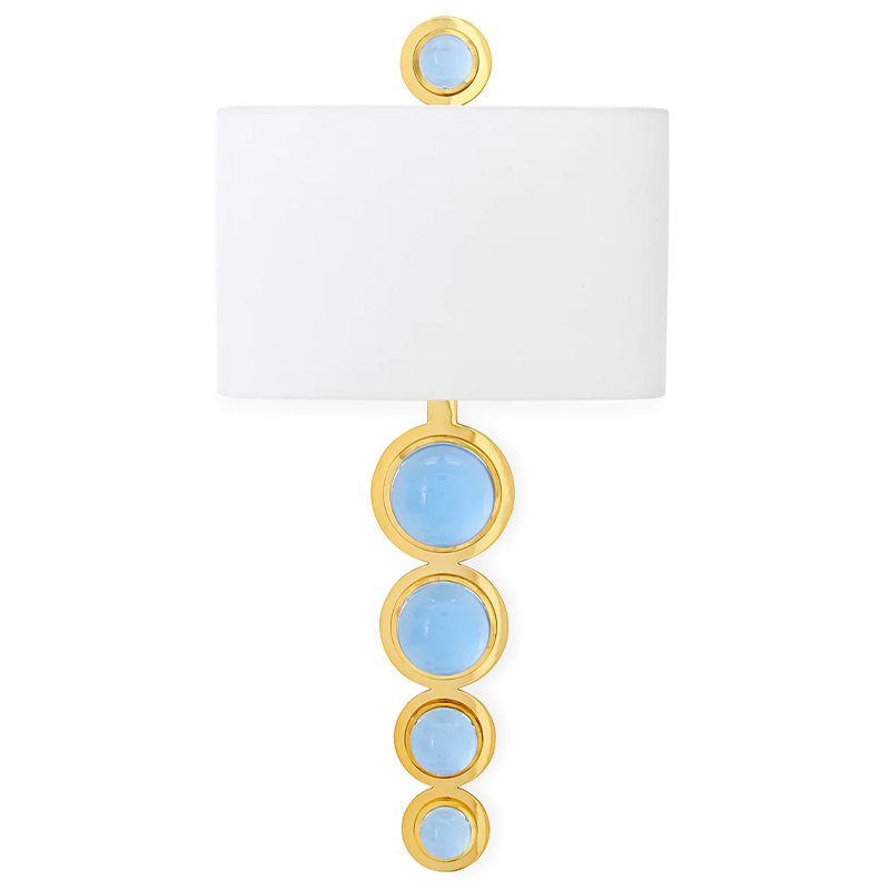 Бра GLOBO SCONCE Jonathan Adler Белый Голубой Золотой Бра GLOBO SCONCE Jonathan Adler Белый Голубой Золотой в Брянске | Loft Concept