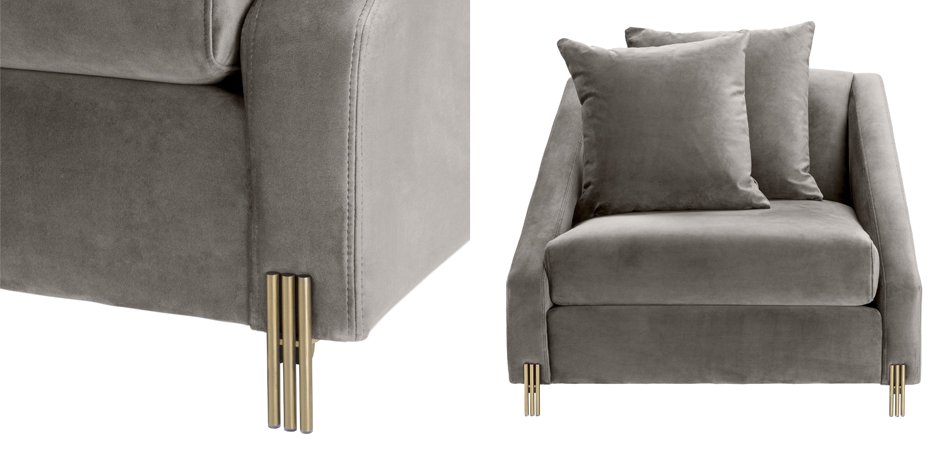 Кресло Eichholtz Chair Candice grey Кресло Eichholtz Chair Candice grey - Loft-Concept в Брянске