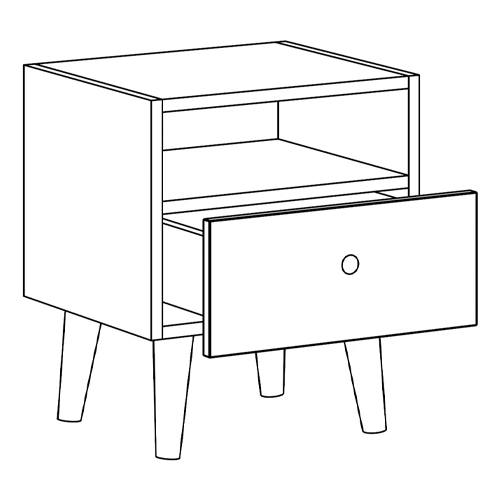 Прикроватная тумба с изображением на ящике Elise Nightstand Прикроватная тумба с изображением на ящике Elise Nightstand в Брянске