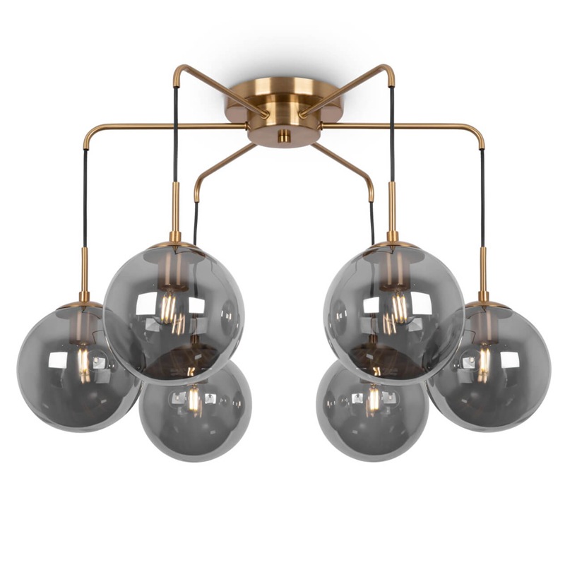 Потолочная люстра Benigno Chandelier Золотой Прозрачный (Transparent) Черный Потолочная люстра Benigno Chandelier Золотой Прозрачный (Transparent) Черный в Брянске | Loft Concept