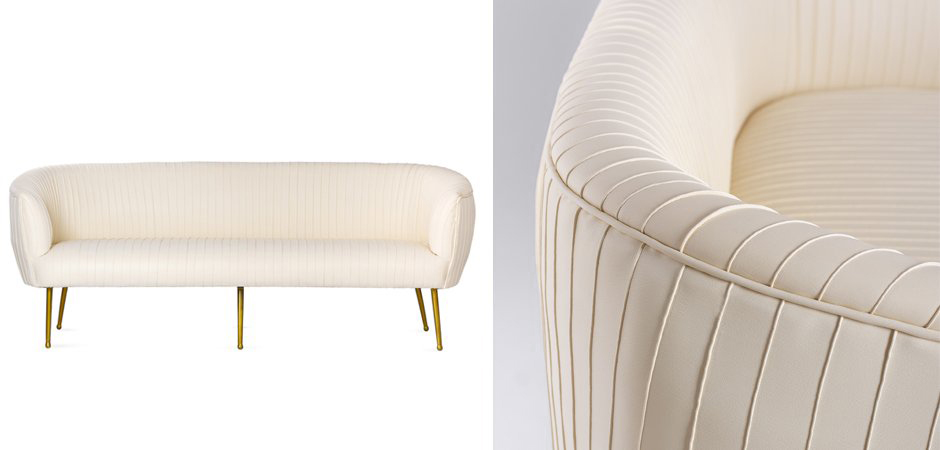 Софа Souffle Settee Leather ivory leather Софа Souffle Settee Leather ivory leather - Loft-Concept в Брянске