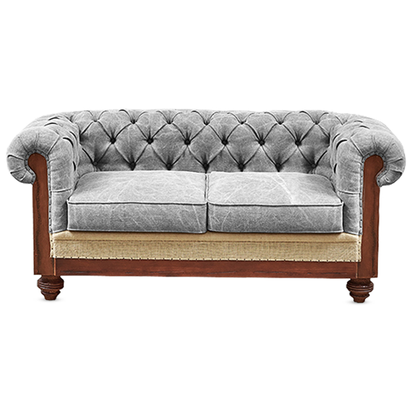 Диван Deconstructed Chesterfield Sofa double Gray Коричневый Бежево-серый Серый в Брянске | Loft Concept 