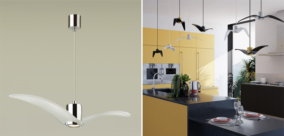 Подвесной светильник Seagull Scope Chrome белый Подвесной светильник Seagull Scope Chrome белый - Loft-Concept в Брянске