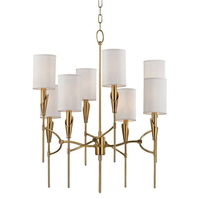 Люстра TATE Chandelier 1304-AGB Латунь Белый Люстра TATE Chandelier 1304-AGB Латунь Белый в Брянске | Loft Concept