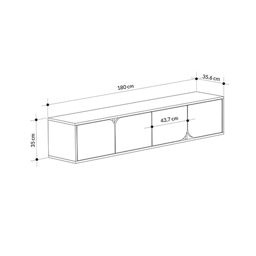 ТВ-тумба подвесная цвета древесины с 4-мя темно-серыми дверцами SPARK TV STAND OAK ANTHRACITE ТВ-тумба подвесная цвета древесины с 4-мя темно-серыми дверцами SPARK TV STAND OAK ANTHRACITE в Брянске