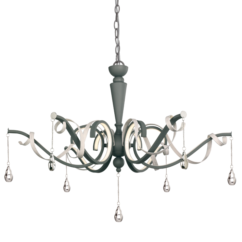 Люстра Morris Chandelier black Черный Хром Белый винтажная патина Люстра Morris Chandelier black Черный Хром Белый винтажная патина в Брянске | Loft Concept