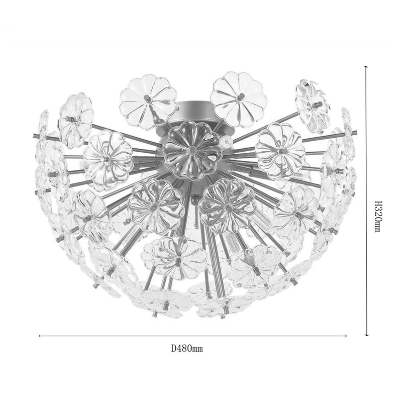 Потолочный Светильник Glass Flowers Sputnik Ceiling Потолочный Светильник Glass Flowers Sputnik Ceiling в Брянске